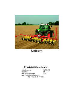 Rau Unicorn Seed_drill Parts manual catalog PDF Download