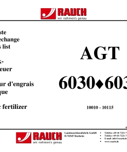 Rauch AGT_6030_6036 Fertilizer_spreader Parts manual catalog PDF Download