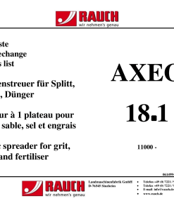 Rauch Axeo_18.1 Fertilizer_spreader Parts manual catalog PDF Download