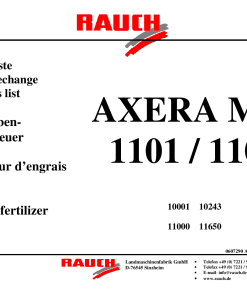 Rauch Axera_MW_1101_1102 Fertilizer_spreader Parts manual catalog PDF Download
