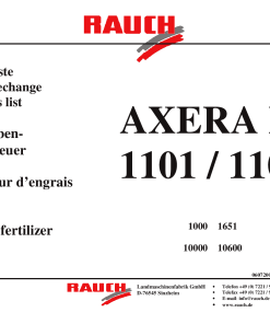 Rauch Axera_M_1101_1102 Fertilizer_spreader Parts manual catalog PDF Download