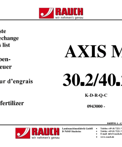 Rauch Axis-M_30.2_40.2 Fertilizer_spreader Parts manual catalog PDF Download
