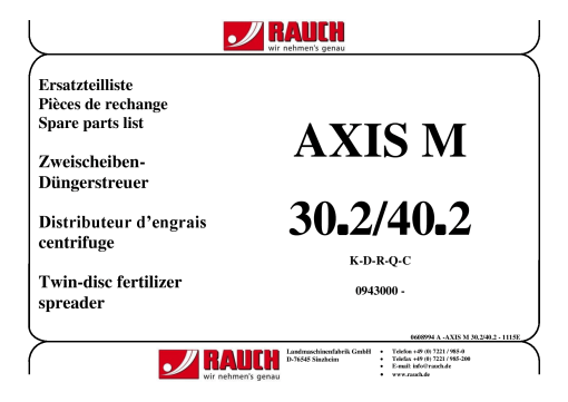 Rauch Axis-M_30.2_40.2 Fertilizer_spreader Parts manual catalog PDF Download