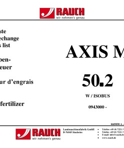 Rauch Axis-M_50.2 Fertilizer_spreader Parts manual catalog PDF Download