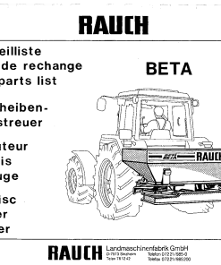 Rauch Beta Fertilizer_spreader Parts manual catalog PDF Download