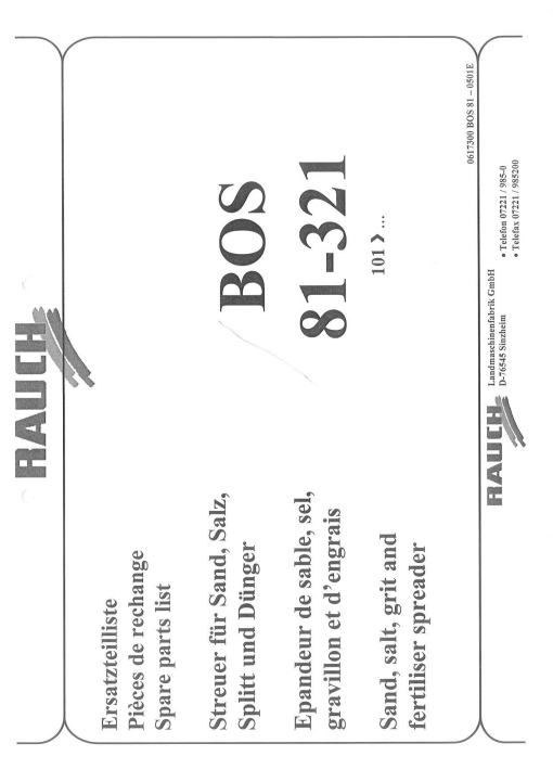 Rauch Bos_81-321 Fertilizer_spreader Parts manual catalog PDF Download