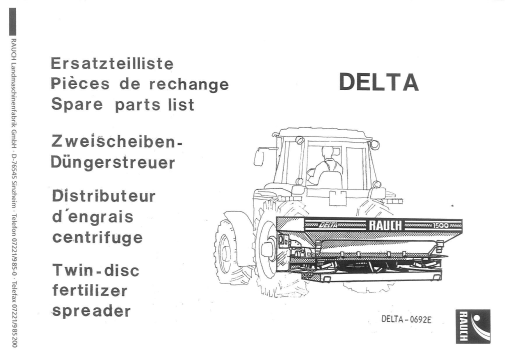 Rauch Delta Fertilizer_spreader Parts manual catalog PDF Download