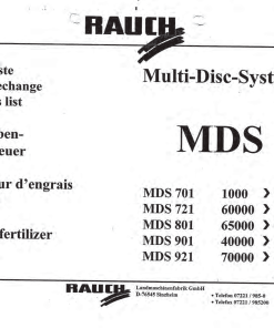 Rauch MDS_701_721_801_901_921 Fertilizer_spreader Parts manual catalog PDF Download