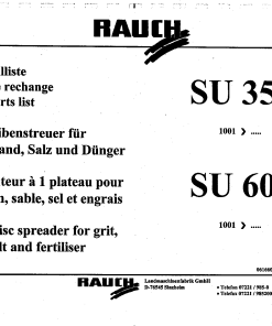 Rauch SU_352_602 Fertilizer_spreader Parts manual catalog PDF Download