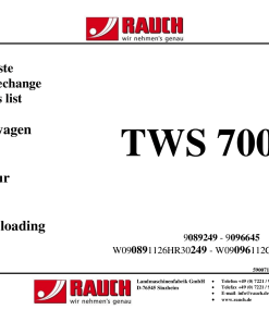 Rauch TWS_7000 Wagon Parts manual catalog PDF Download