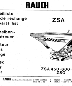Rauch ZSA_450_600_800_ZSO Fertilizer_spreader Parts manual catalog PDF Download