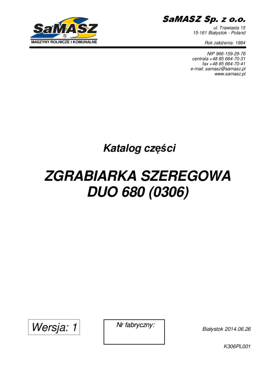 Samasz Duo_680 Parts manual catalog PDF Download