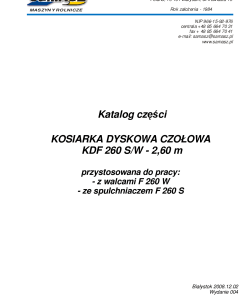 Samasz KDF_260 Parts manual catalog PDF Download