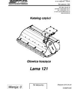 Samasz Lama_121 Parts manual catalog PDF Download