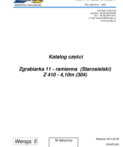 Samasz Z410 Parts manual catalog PDF Download