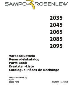 Sampo 2035_2045_2065_2085_2095 Parts manual catalog PDF Download