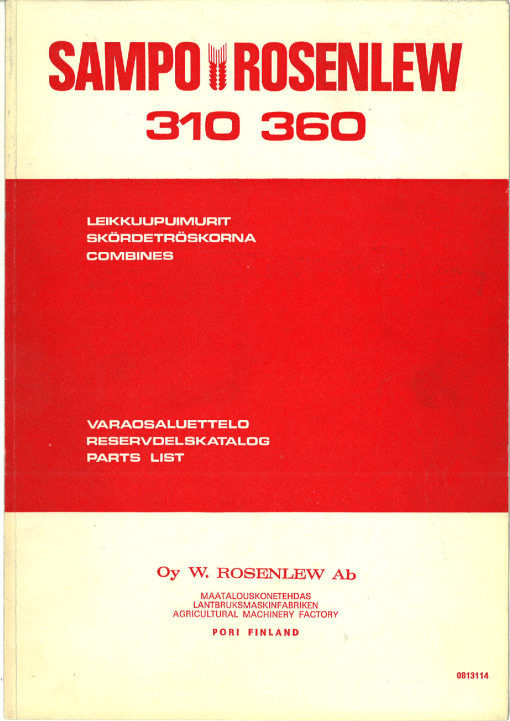 Sampo 310_360 Parts manual catalog PDF Download