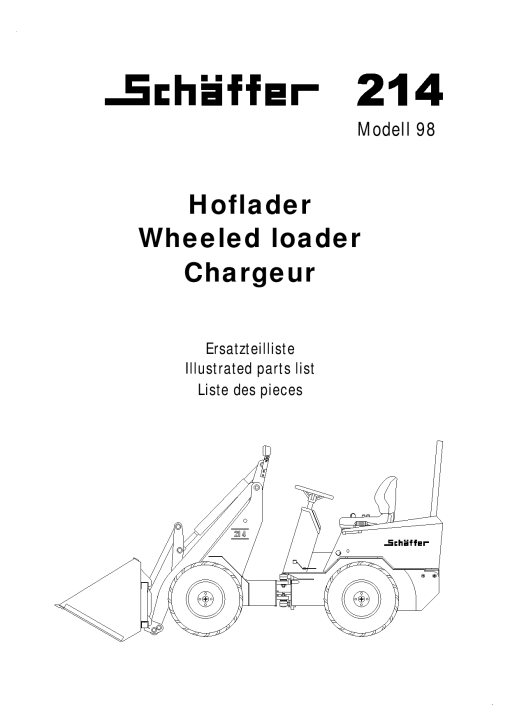 Schaffer 214 Parts manual catalog PDF Download