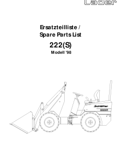 Schaffer 222S Parts manual catalog PDF Download
