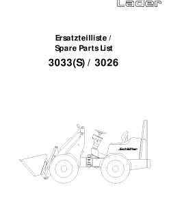 Schaffer 3026_3033 Parts manual catalog PDF Download