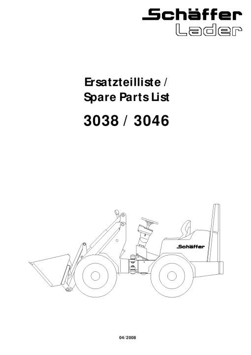 Schaffer 3038_3046 Parts manual catalog PDF Download