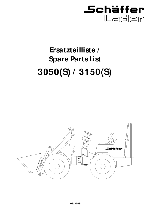 Schaffer 3050_3150 Parts manual catalog PDF Download