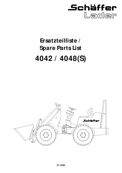 Schaffer 4042_4048 Parts manual catalog PDF Download