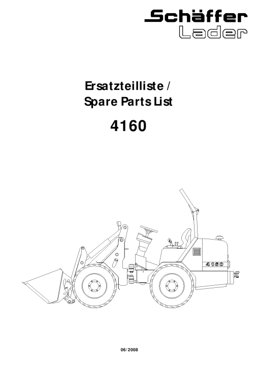 Schaffer 4160 Parts manual catalog PDF Download