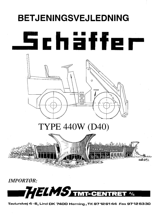 Schaffer 440w Parts manual catalog PDF Download