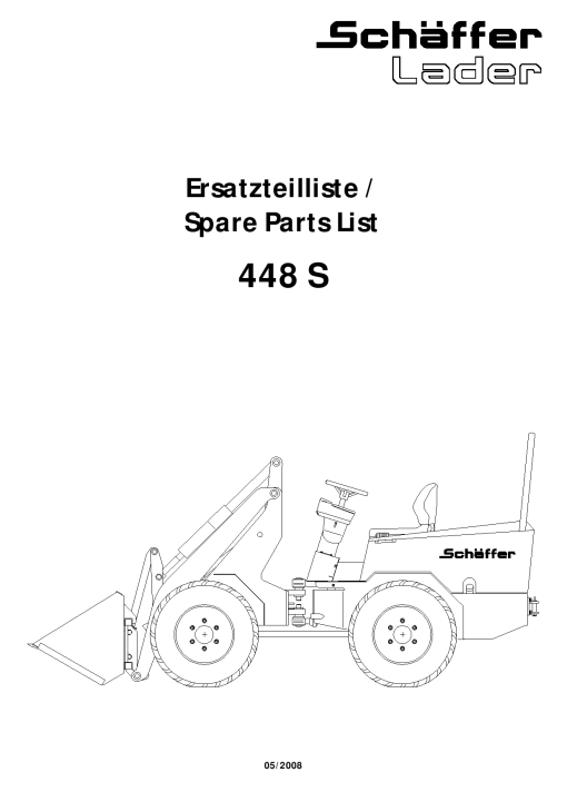 Schaffer 448S Parts manual catalog PDF Download