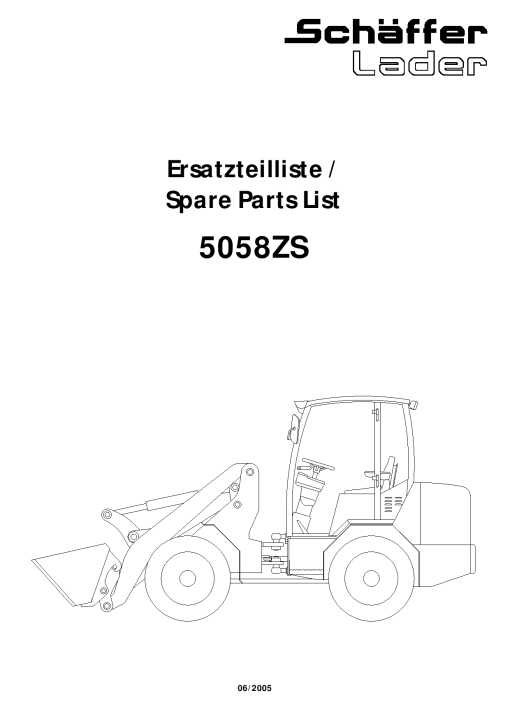 Schaffer 5058ZS Parts manual catalog PDF Download
