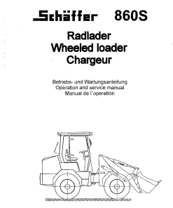 Schaffer 860S Parts manual catalog PDF Download