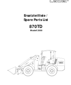 Schaffer 870TD Parts manual catalog PDF Download