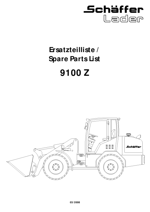 Schaffer 9100 Parts manual catalog PDF Download