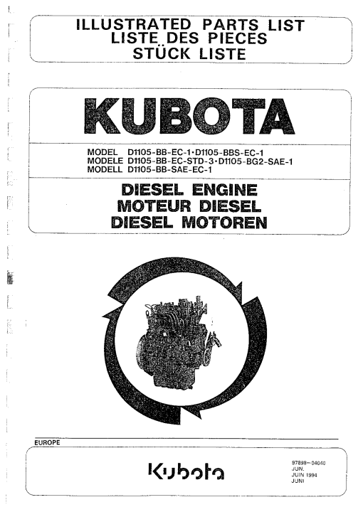 Schaffer D1105 Engine Parts manual catalog PDF Download