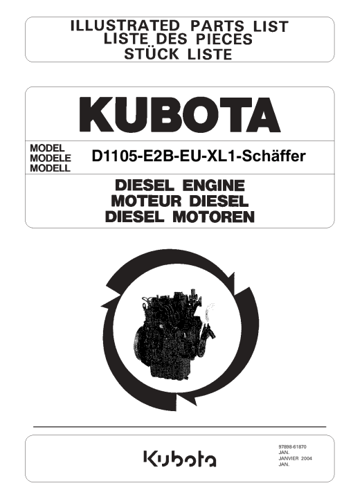 Schaffer D1105_E2B_EU_XL1 Engine Parts manual catalog PDF Download