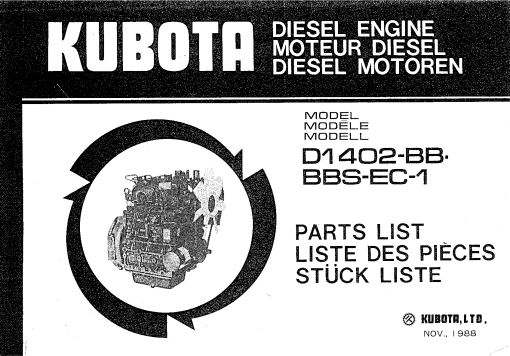 Schaffer D1402 Engine Parts manual catalog PDF Download