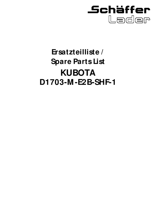 Schaffer D1703_M_E2B_SHF Engine Parts manual catalog PDF Download