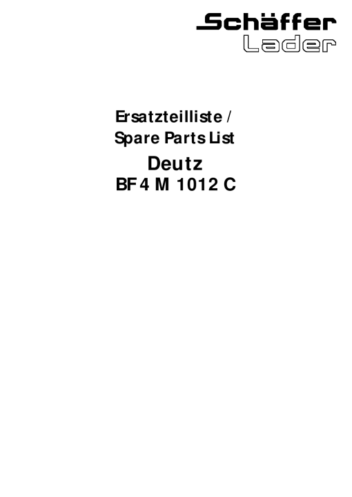 Schaffer Deutz_BF4M_1012_C Engine Parts manual catalog PDF Download