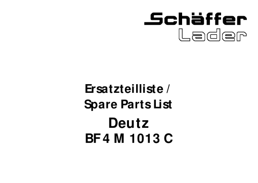 Schaffer Deutz_BF4M_1013 Engine Parts manual catalog PDF Download