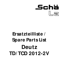 Schaffer Deutz_TD_TCD_2012-2V Engine Parts manual catalog PDF Download
