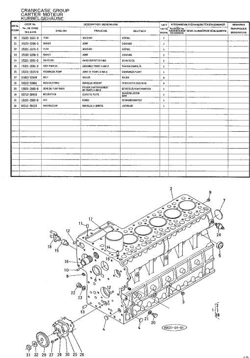 Schaffer S2800 Engine Parts manual catalog PDF Download