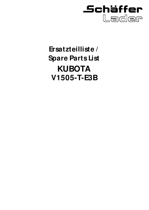 Schaffer V1505_T_E3B Engine Parts manual catalog PDF Download