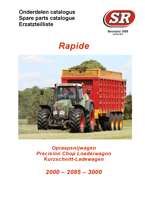 Schuitemaker Rapide_2000_2085_3000 Parts manual catalog PDF Download