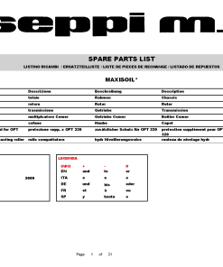 Seppi Maxisoil Parts manual catalog PDF Download
