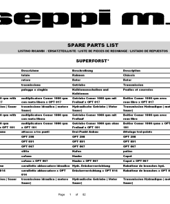Seppi Superforst Parts manual catalog PDF Download