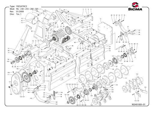 Sicma RG_230_255_280_305 Parts manual catalog PDF Download