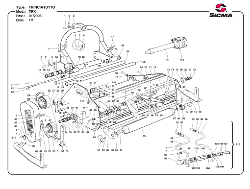 Sicma TRX Parts manual catalog PDF Download
