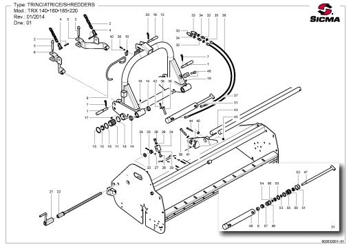 Sicma TRX140_160_165_220 Parts manual catalog PDF Download