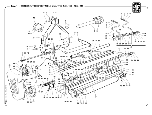 Sicma TRX140_160_185_215 Parts manual catalog PDF Download